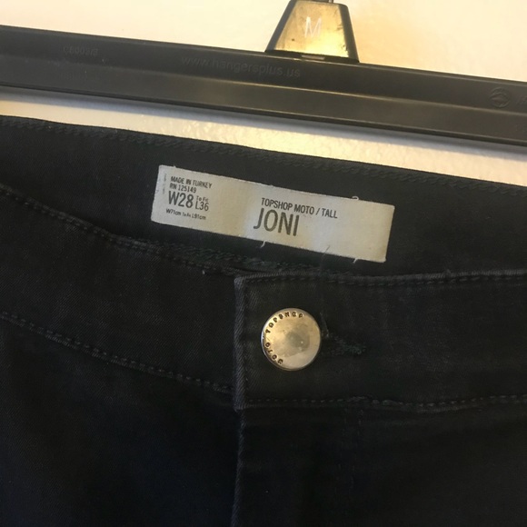 Topshop Black Joni Jeans - Picture 2 of 5